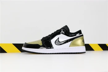 

Nike Air Jordan 1 Low Black-Gold Toes Basketball Shoes Leisure Skateboard Shoes Men Women High End Comfortable Outdoor Sneakers