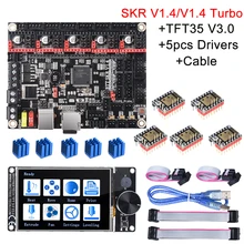 Bigtreetech skr v1.4 skr v1.4 turbo placa de controle 32bit + tft35 v3.0 bltouch tmc2209 tmc2208 peças impressora 3d skr v1.3 mks ender3