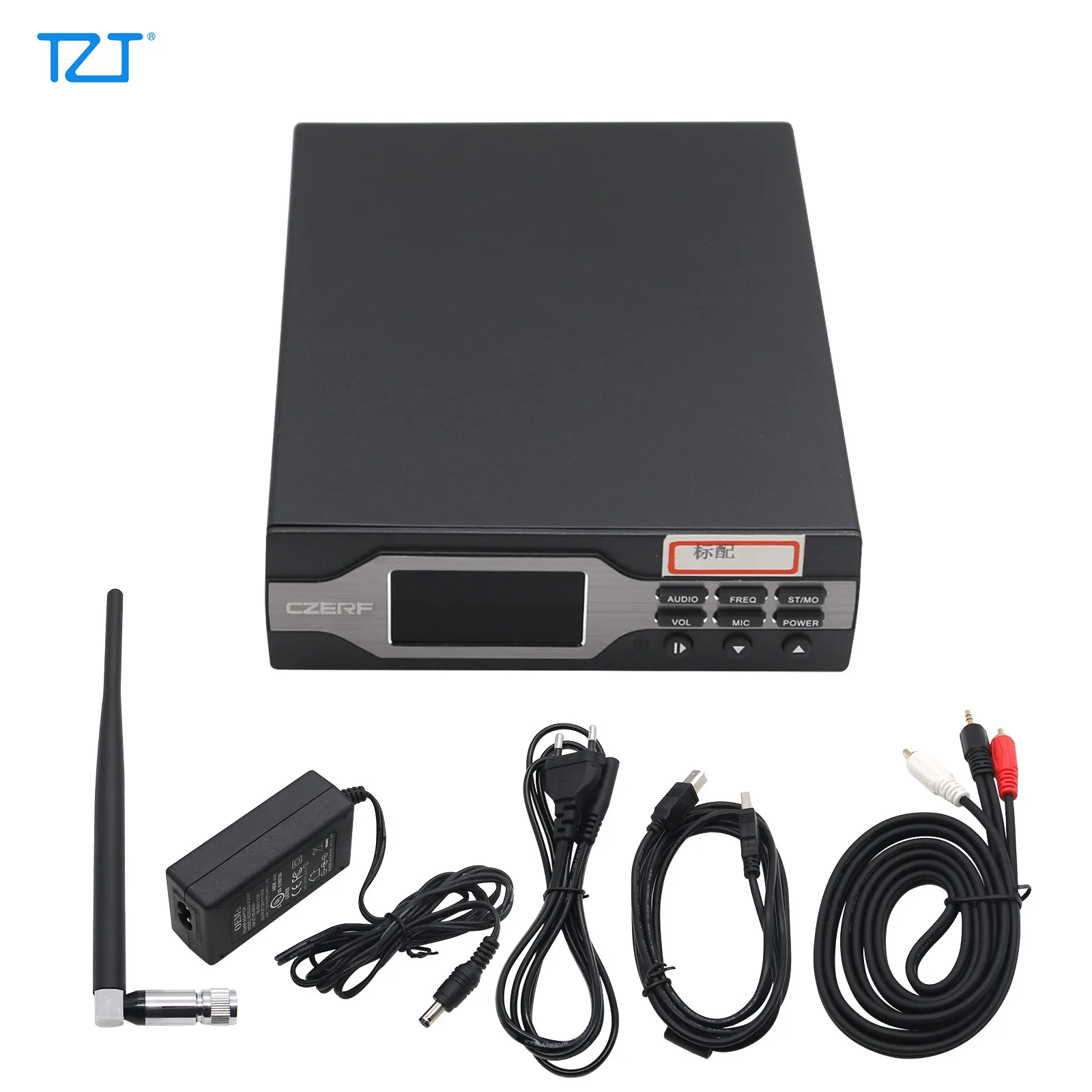 

TZT 0-1W FM Broadcast Transmitter FM Stereo Transmitter Kit with Antenna 1KM CZE-01B Standard Version