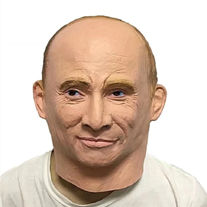 

Russian President Vladimir Putin Latex Mask High Quality Latex Full Face Mask Halloween Cosplay Masquerade Costumes Fun Props