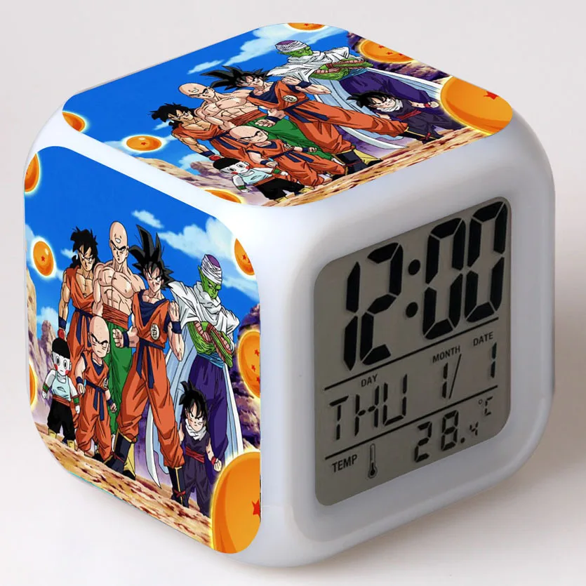 07 Мультфильм игрушки Dragon Ball детский будильник светодиодный Цвет изменение цифровые часы настольная лампа ночник Wake Up Light светящийся электронный Reveil - Цвет: 07