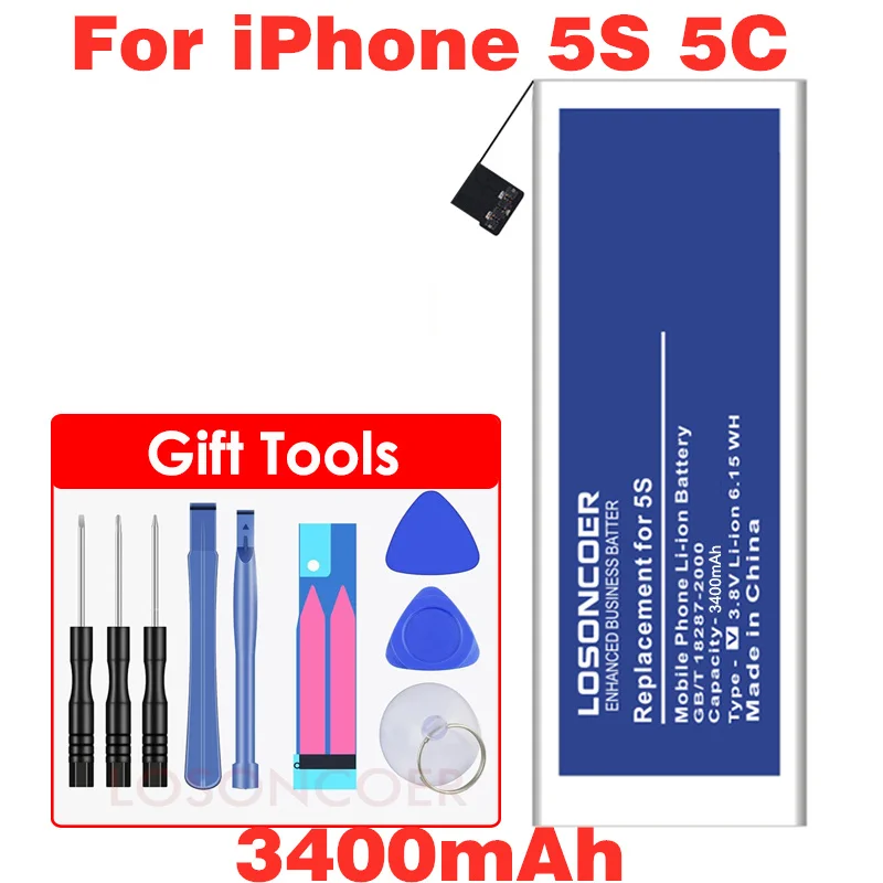 Новейший 0 нулевой цикл 3400 мАч для iphone 5S батарея iphone 5S 5C подарочный набор инструментов подставка держатель для мобильного телефона