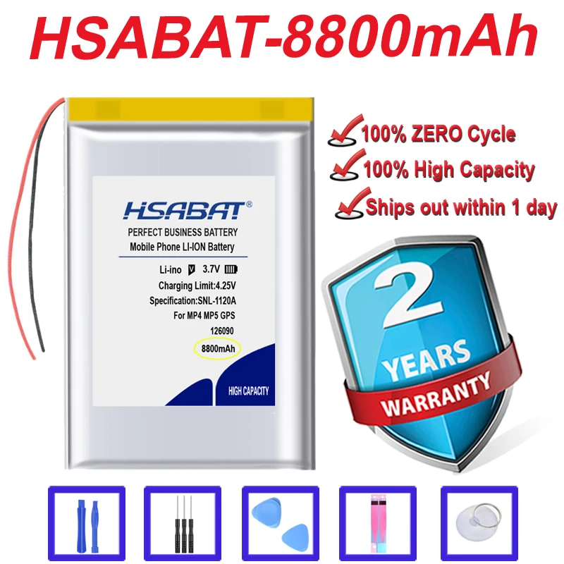 Топ бренд 100% новый 8800mAh 126090 аккумулятор для DIY мобильных аварийных | Батареи для планшетов и резервное питание -4001317835103