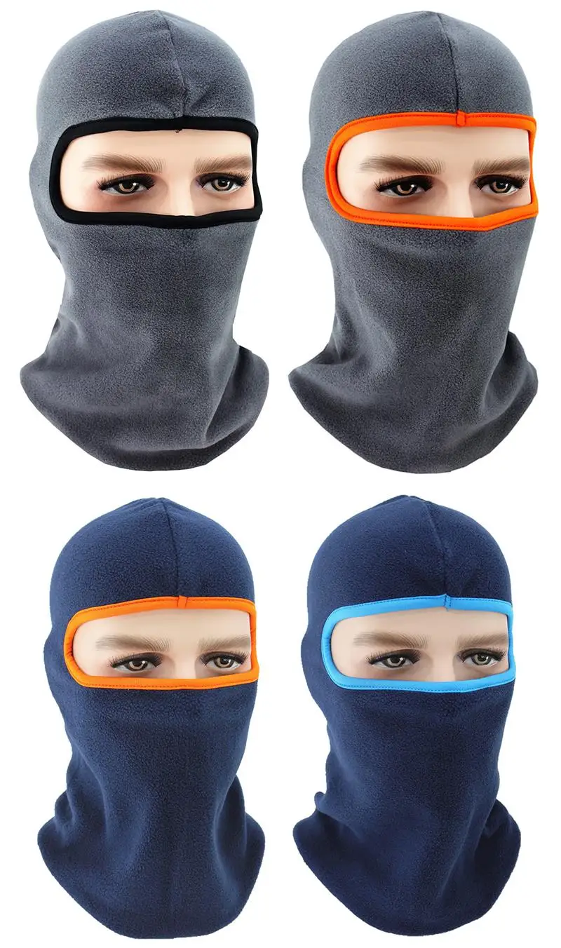 Winter Fleece Motorcycle Full Face Mask Cover Anti-dust Windproof Face Mask Hat Neck Warmer Helmet Skiing face shield Balaclava
