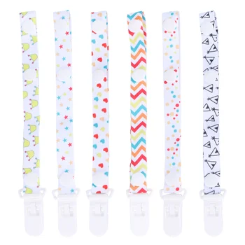 

6pcs in 1 Set Adjustable Infant Feeding Pacifier Holder Lanyards Baby Comforting Anti-drop Clip Set(Assorted Color)