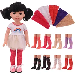 Chaussettes en dentelle de poupée aléatoire, accessoires faits à la main pour poupée russe de 14.5 pouces, jouet pour fille, meilleurs cadeaux, 5 pièces 