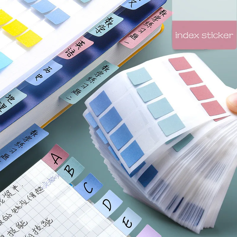 120pcs Convenience Sticker Index Label Sticky Note Paper School Student Write Record Sticky Fluorescent Notes Memo Stationery afbeelding