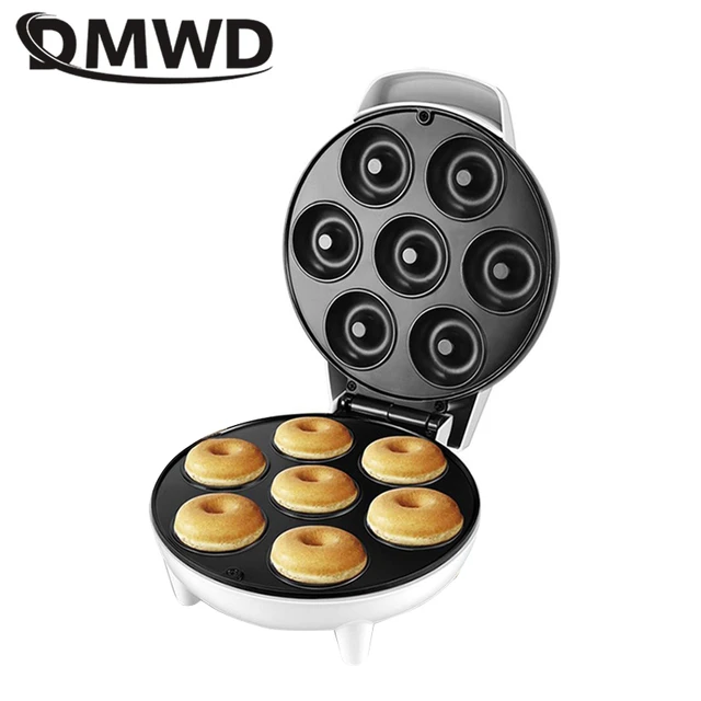 Mini Electric Donut Maker Automatic Heating Cake Bread Baking Machine 1200W  High Power Fast Heating Oven Pan Breakfast - AliExpress