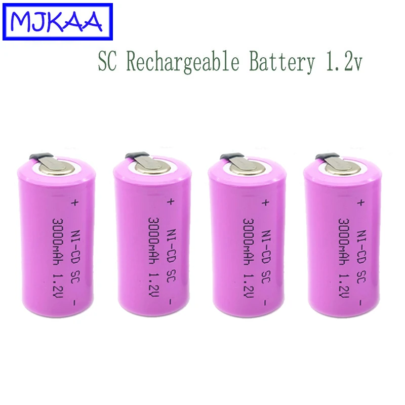 15 шт SC 3000mAh 1,2 v аккумулятор NI-CD аккумуляторные батареи 4,25 см ...