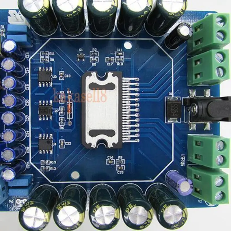 DC 12-16 В TDA7850 4 канала 50Wx4 HIFI стерео аудио усилитель доска+ вентилятор