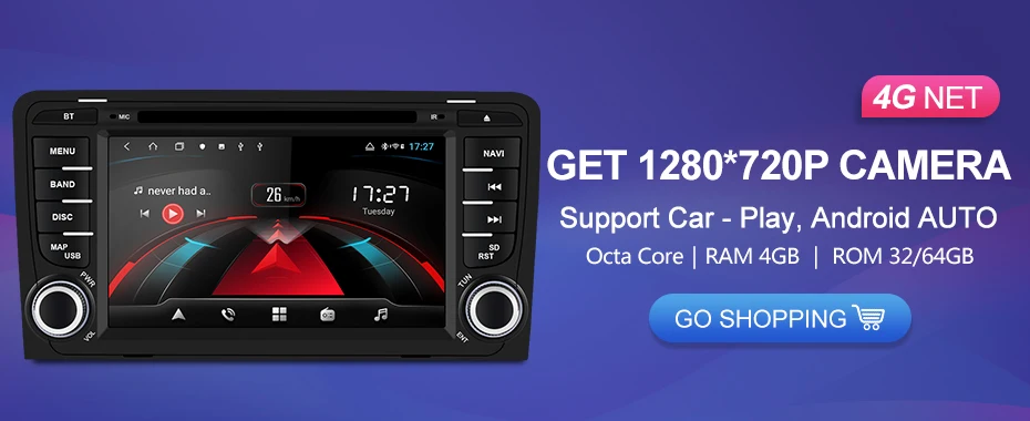 Cheap Isudar 2 din Auto Radio Android 9 For A3/S3/Audi 2002-2013 GPS Octa Core RAM 4G ROM 64G Car Multimedia Player Camera DSP USB DVR 0