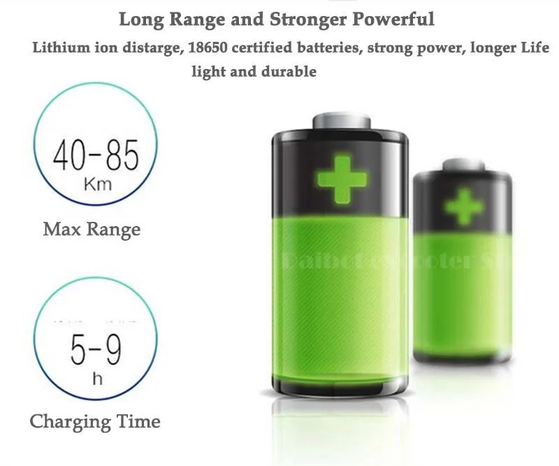 Daibot Folding Electric Bike 400W 48V Electric Bicycle Max Range 85KM Seat WhiteBlue 2wheeled Electric Scooter For Adults Kids  (3)