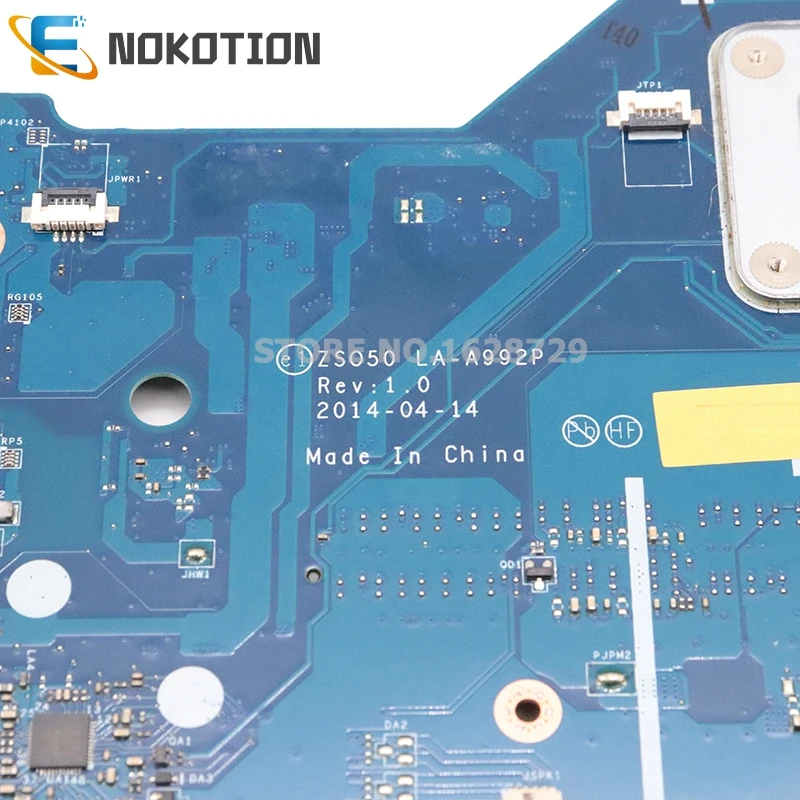Most effective  NOKOTION 760970-501 760970-001 For HP 15-R Laptop Motheboard 15.6 Inch ZSO50 LA-A992P MAIN BOARD I5