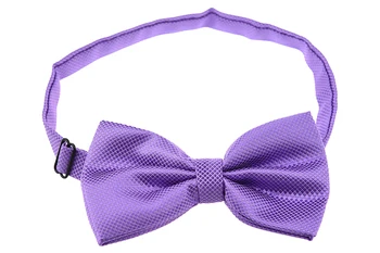 

Men's Plain Polyester Pre Tied Wedding Bow Tie (light purple)