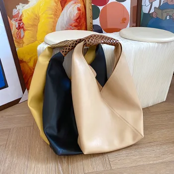 

Large Capacity Shoulder Bags for Women Handbags Soft PU Leather Travel big totes ladies Hand Bag female Compound bag black