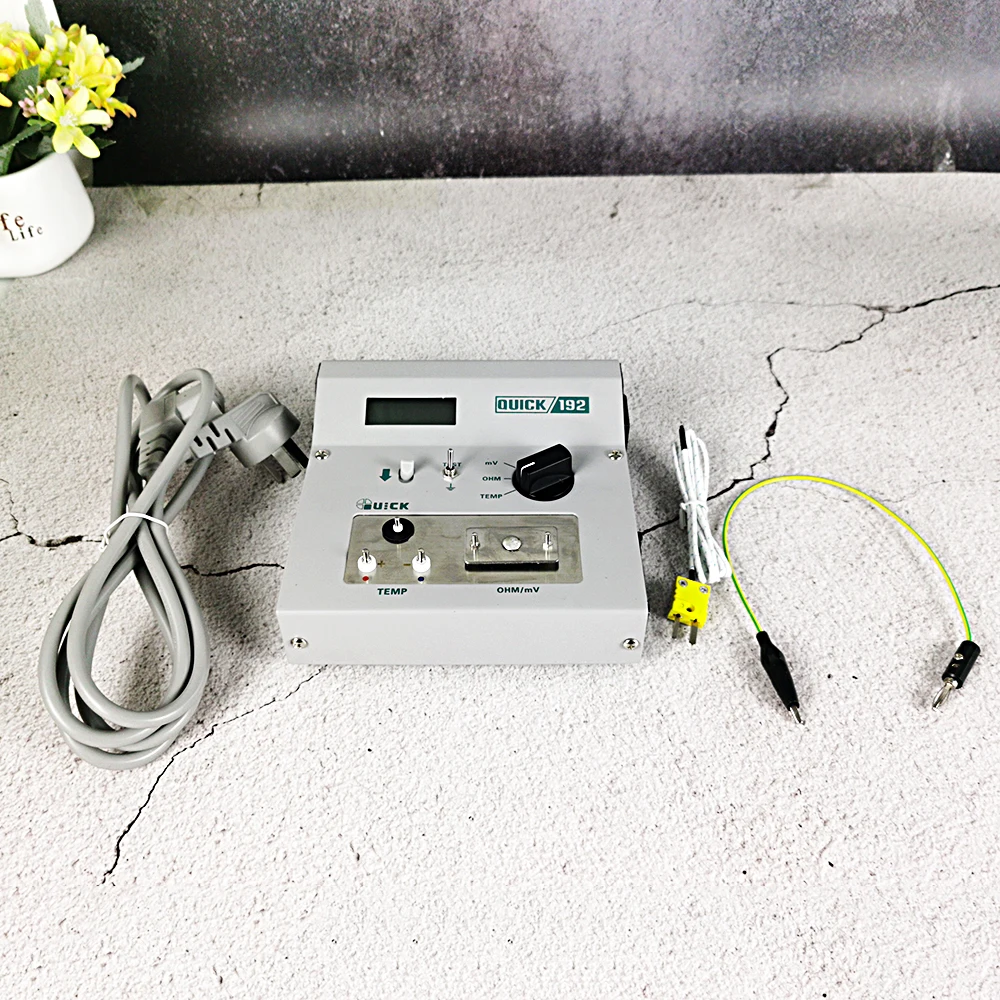 

Electric Iron Test Soldering Iron Temp Measuring Instrument QUICK-192 Tip Tester Thermodetector Voltage Measurement Resistance