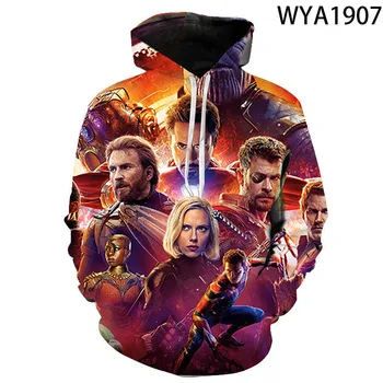 

2020New Marvel's The Avengers Men Women Children Hoodies 3D Boy Girl Sweatshirts Hooded Pullover Streetwear Fashion Casual