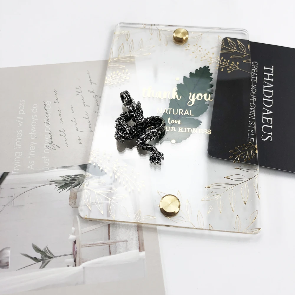 Кулон дракон черный 2019 модное ювелирное изделие в европейском стиле 925