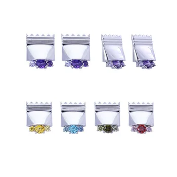 

Genuine 925 Sterling Silver Colorful 5A Cubic Zirconia Stud Earrings For Women Element Wedding Party Bride Earring Studs Jewelry