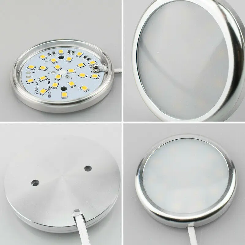 21 LED Round Wine Cabinet Kitchen Room Spotlights 3pcs Warm White Lamp 12V Car Camper Van RV Interior Lights For Camper Van