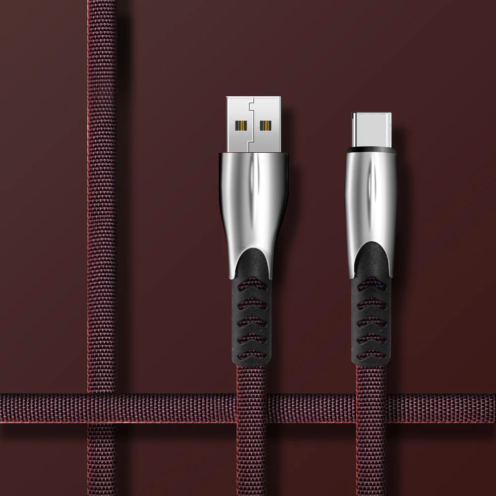 Кабель usb type C для быстрой зарядки samsung Xiao mi huawei 3A type-C, зарядный провод USB C для Xiaomi mi 9 T, красный mi - Цвет: Синий