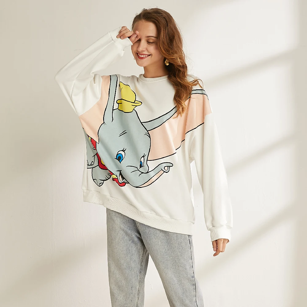  Dumbo white sweatshirt 2019 Autumn winter Jumper Coat fashion pullover streetwear cartoon Top Hoodi