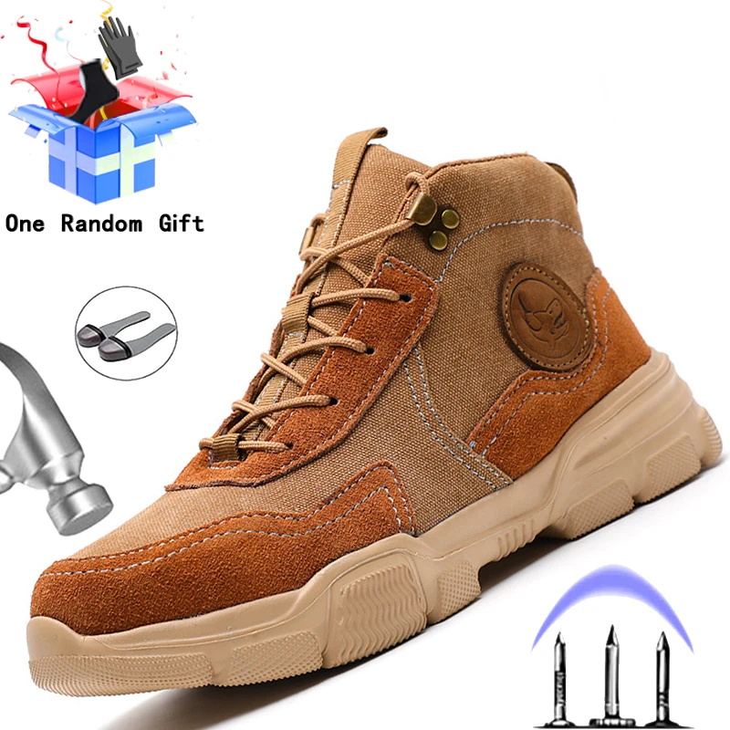 2020 nuevos zapatos de trabajo de zapatos de seguridad para soldadura acero del dedo del pie zapatos a prueba de pinchazos, botas de los hombres construcción calzado botas