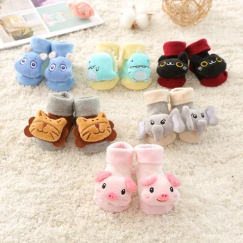

Baby Socks Rubber Anti Slip Floor Cartoon Kids Toddlers Autumn Spring Fashion Animal Newborn Cute 0-6-12month