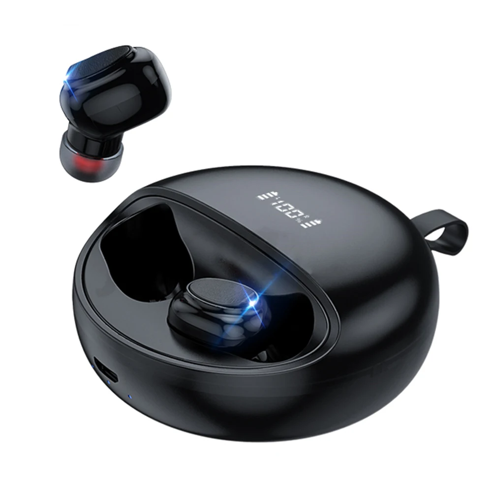 black LED YH-03 TWS Беспроводные Bluetooth 5,0 наушники с шумоподавлением Беспроводные Стерео спортивные игровые гарнитуры светодиодный дисплей с микрофоном - Цвет: black LED