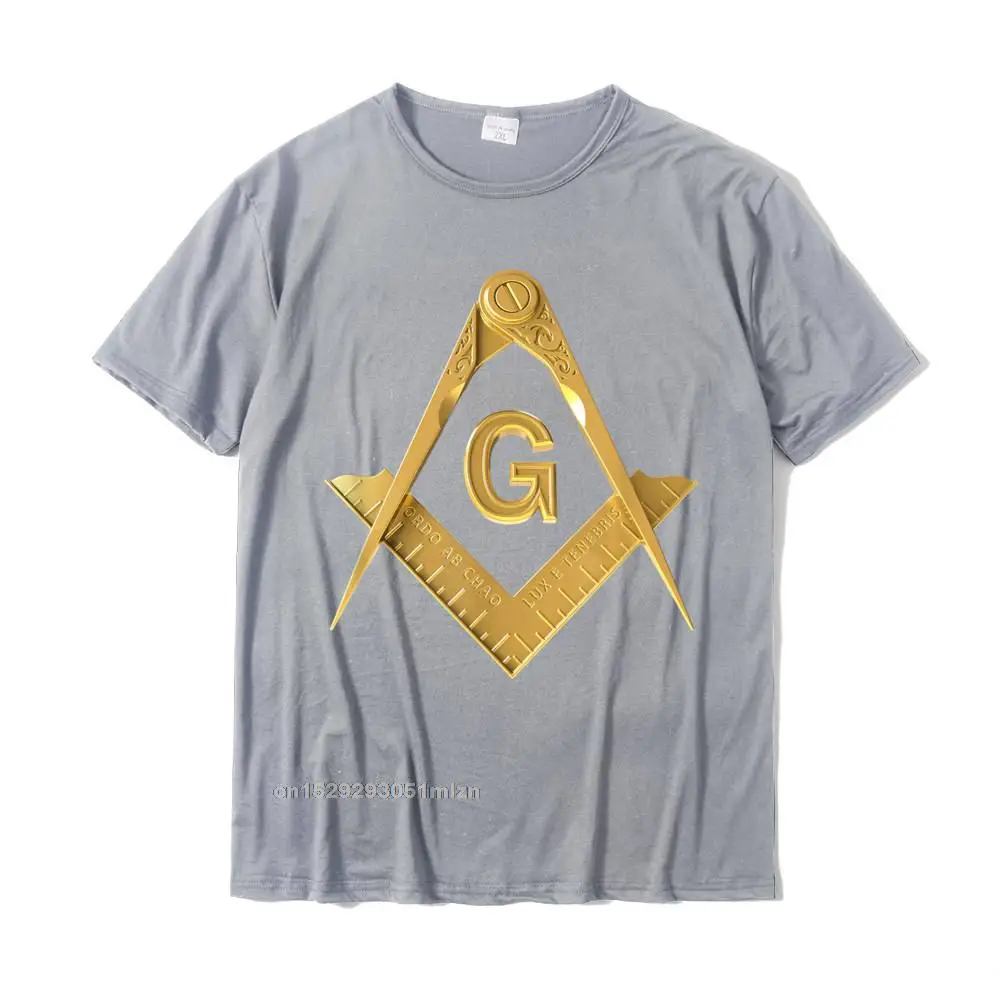 Tops Shirt Printed Lovers Day Funny Printing Short Sleeve 100% Cotton O Neck Men Tshirts Printing Tops Shirts Top Quality Masonic Square Compass Freemason Lodge Emblem T-Shirt__3165 grey