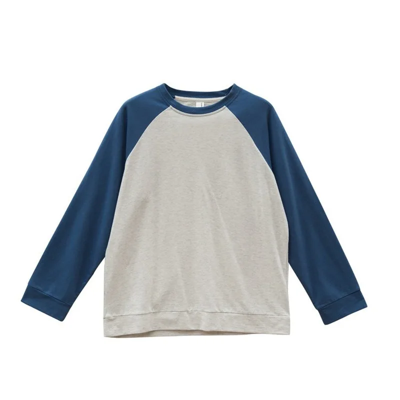 Autumn New Woman Tshirts Full Japanese Style Color Matching Cotton Soft Comfortable Loose Base Harajuku Tops Graphic Plus Size