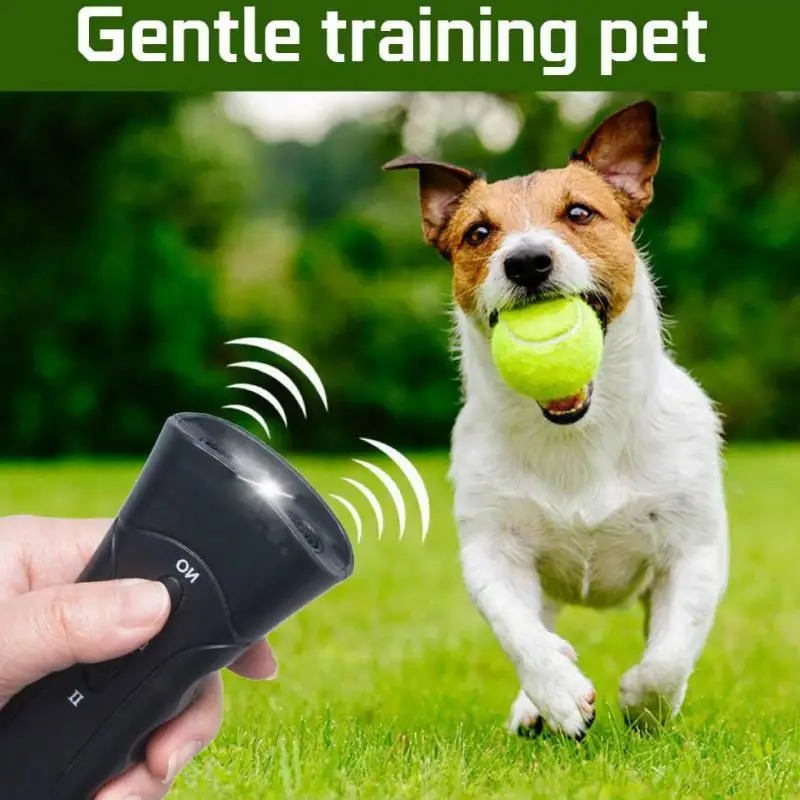 Ultrasonic Anti Dog Barking Pet Trainer Led Light Gentle Chaser