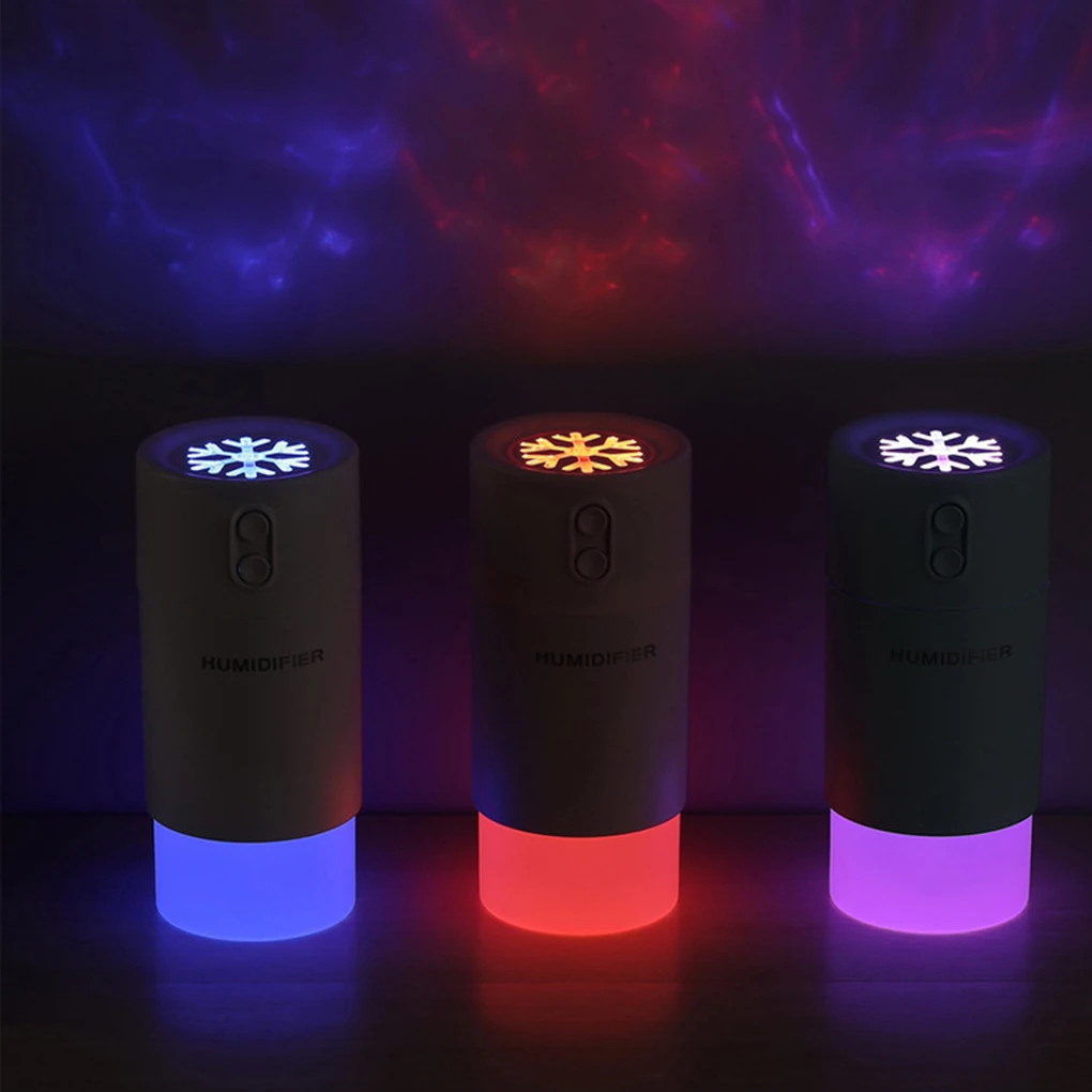 Снежинка ночник USB Звук выкл мини ABS зарядка через usb декоративный увлажнитель воздуха для домашнего офиса украшения автомобиля