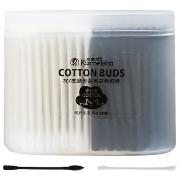 

300pcs Frosted Box-packed Cotton Buds Multipurpose Double-Head Swabs Cleaning Makeup Tool