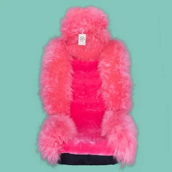

1PCS Wool Front Universal Car Seat Covers, 100% Australian Pure Natural Fur Seat Cover, Super Warm Winter Car Cushion WSC_02