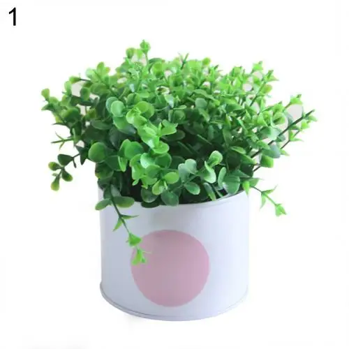 Hot Mini Artificial Plant Eucalyptus Grass Bonsai Living Room Party Desk Decor Artificial Plants - Цвет: 1