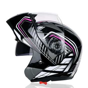 

Motorbike Helmet Flip Up Motorcycle Helmet With Inner Safety Sun Visor Double Lens Modular Motocross Full Face Helmet