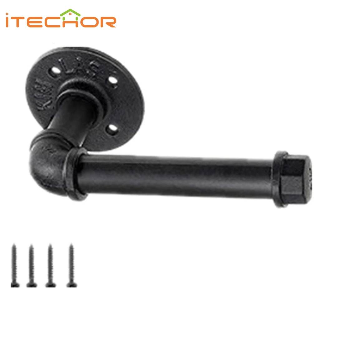 1pc Pipe Shelf Brackets Iron Pipe Shelf Wall Mounted Floating