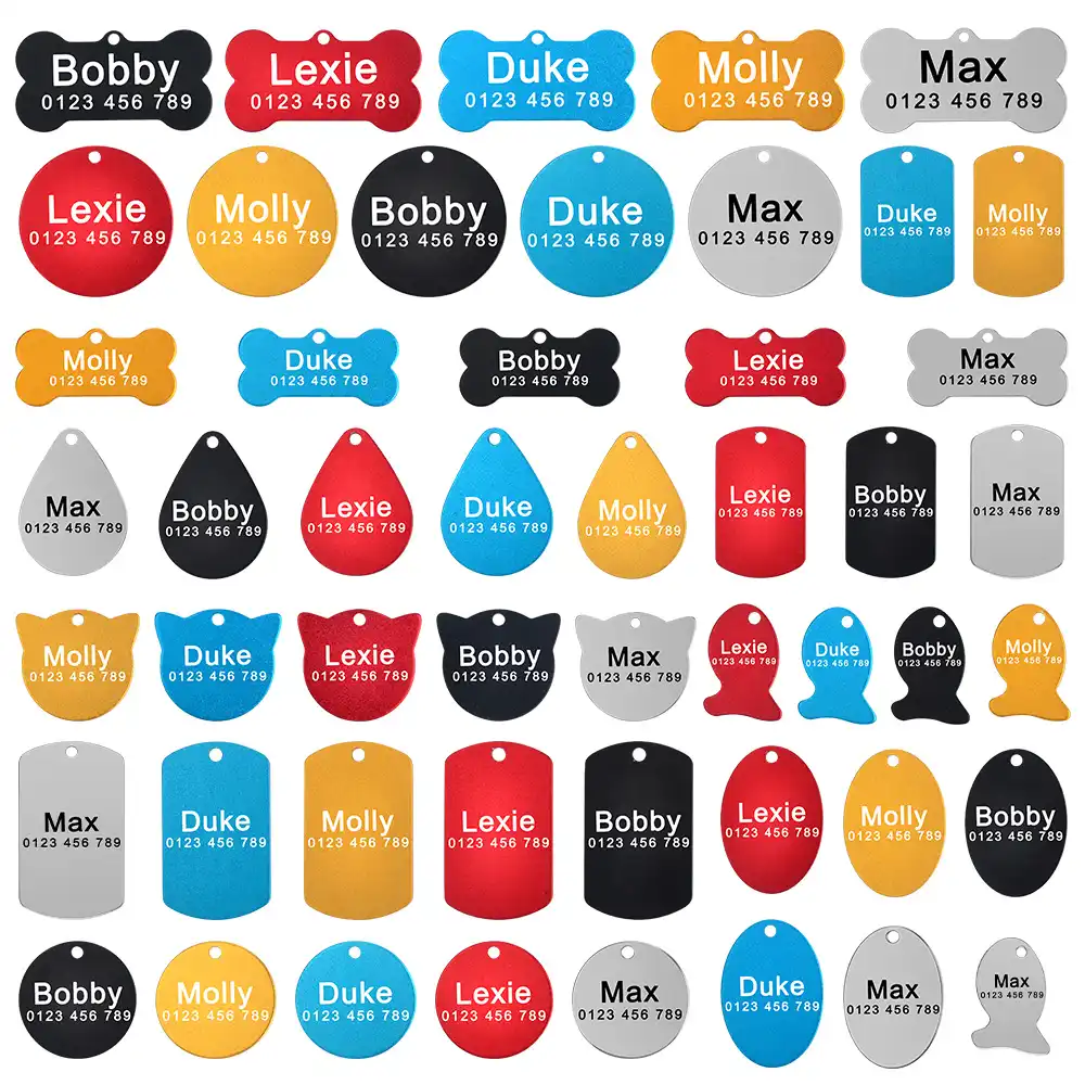 Etiquettes D Identification De Chien Chat Bricolage Etiquette D Identification De Chien Personnalisee Etiquette En Acier Inoxydable Gravure Nom Et Numero De Telephone Et Fournitures Pour Animaux De Compagnie Aliexpress