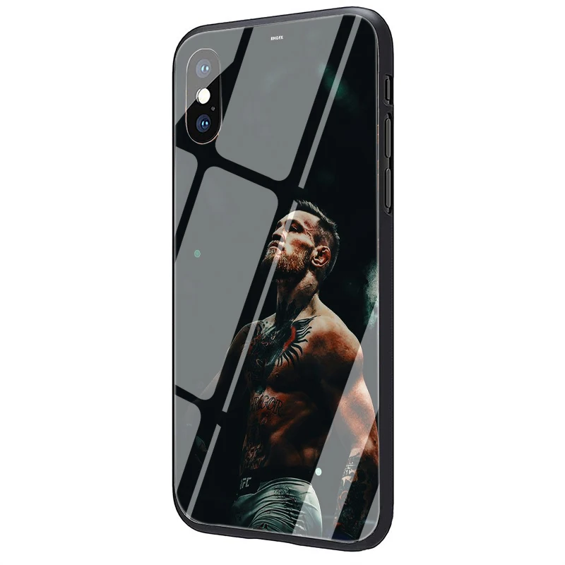 EWAU Конор Макгрегор UFC закаленное стекло чехол для телефона iPhone 5 5S SE 6 6s 7 8 Plus X XR XS 11 pro Max - Цвет: G2