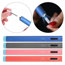 Портативная Мини электрическая дрель для ногтей с регулируемым поворотным направлением и зарядкой через usb, полировальная ручка для ногтей, светодиодный светильник