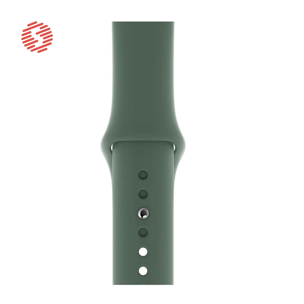 Мягкий силиконовый спортивный ремешок ShengOne для Apple Watch Series 5, 4, 40 мм, 44 мм, сменный ремешок, аксессуары для Apple Watch 3, 2, 1, 38 мм, 42 мм - Цвет: 21 Pine Green