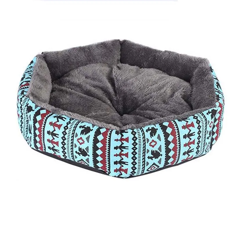 

Plush Super Soft Pet Bed Waterproof Cat Pet Kennel Dog Round Cat Winter Warm Sleeping Bag Washable Puppy Bed Cushion Mat