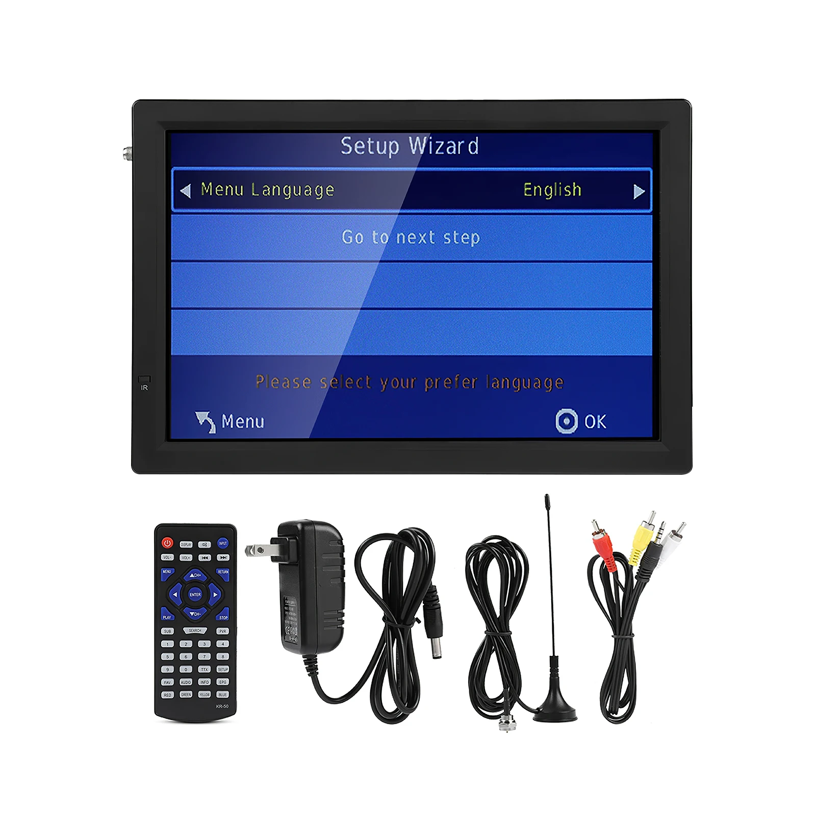 14inch High Definition LCD TV Television with Antenna AV Line Colored 1280*800 Resolution ATSC-T/T2 Digital 1800mah Analog | Электроника