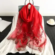 

New Summer Silk Scarf For Women 2022 Long Size Pashmina Lady Shawl Female Wraps Bandana Foulard Hijabs Solid Soft Beach Stoles