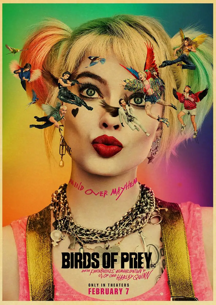 Птицы добычи/Харли Квинн/джокер крутой ретро фильм плакат винтажные HD принты