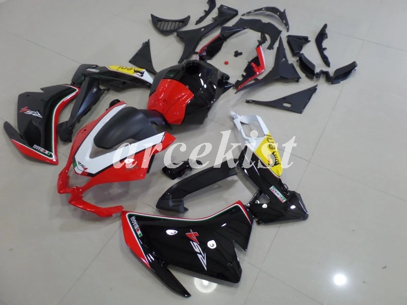 4 подарки инъекции ABS Полный обтекатели наборы Подходит для Aprilia RS4 50 RS125 2012 2013 12 13 14 15 тела набор черный матовый - Цвет: red black