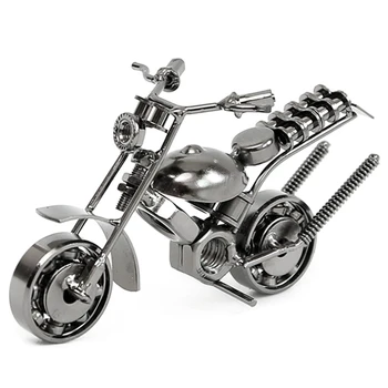 

Metal Motorcycle Bronze Model Motorbike Toy Boy Birthday Gifts Vehicles Diecast Crafts Vintage Collection