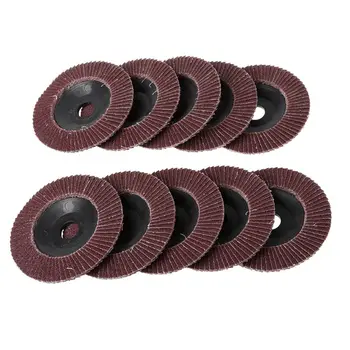 

Drop Shipping 10 Pcs Abrasive 100mm 4" Sanding Flap Discs Deburring Grinding Angle Grinder Wheels 80 Grit Brown Color