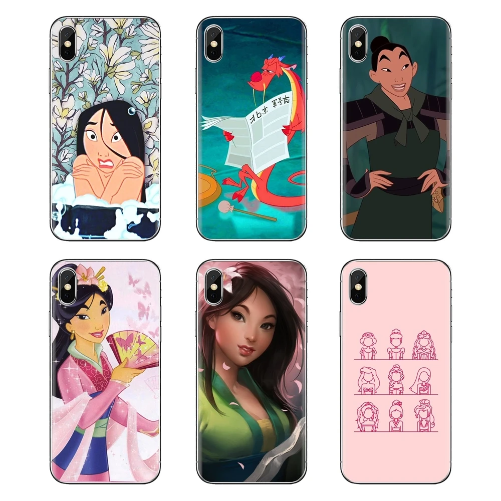 Cartoon Mulan Anime For iPhone XS Max XR X 4 4S 5 5S 5C SE 6 6S 7 8 Plus Samsung Galaxy J1 J3 J5 J7 A3 A5 Soft Silicone TPU Case |